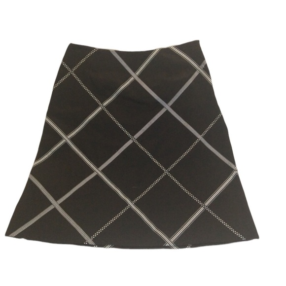 Talbots | Midi Skirt Petite Size 6 Stretch Checkered Diamond B12 - Picture 1 of 9